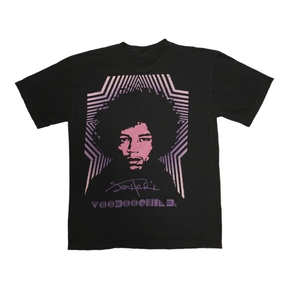 Tops - Vintage Jimi Hendrix Crewneck T-Shirt Voodoo Child Rock T Band Tee
